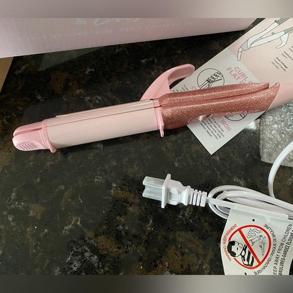 The Beachwaver Co. Hair Pink Glitter Beachwaver Curler And Flat